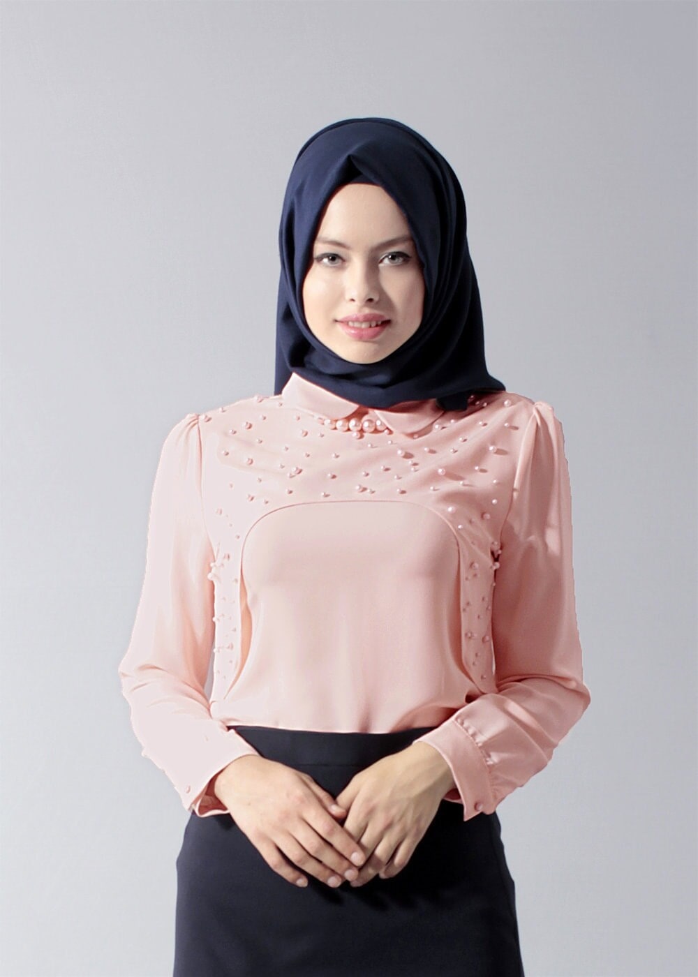 Tesettür giyim PUDRA T 4409 Criss Tesettür Bluz -Alv Fashion