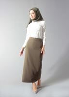 Tesettür giyim KREM T 4431 Criss Tesettür Bluz -Alv Fashion