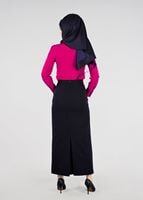 Tesettür giyim FUŞYA T 4431 Criss Tesettür Bluz -Alv Fashion