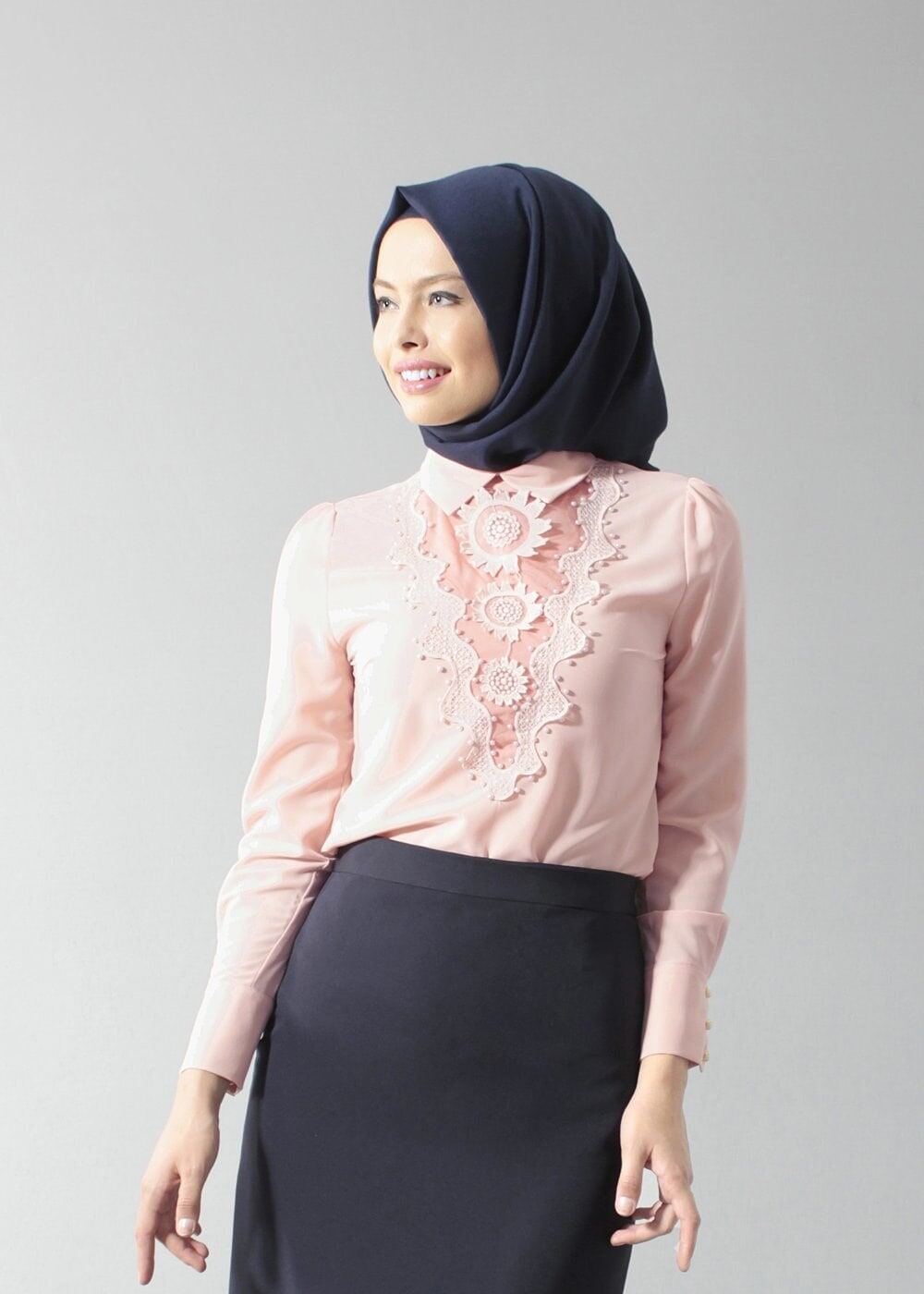 Tesettür giyim PUDRA T 4431 Criss Tesettür Bluz -Alv Fashion