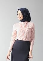 Tesettür giyim PUDRA T 4431 Criss Tesettür Bluz -Alv Fashion