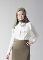 Tesettür giyim KREM T 4435 Criss Tesettür Bluz -Alv Fashion