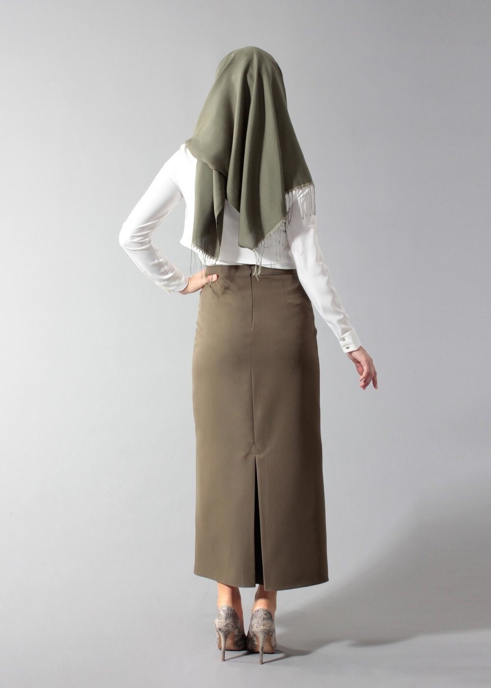 Tesettür giyim KREM T 4435 Criss Tesettür Bluz -Alv Fashion