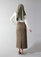 Tesettür giyim KREM T 4435 Criss Tesettür Bluz -Alv Fashion