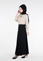 Tesettür giyim BEJ T 4435 Criss Tesettür Bluz -Alv Fashion