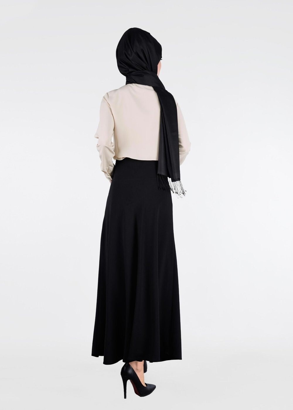 Tesettür giyim BEJ T 4435 Criss Tesettür Bluz -Alv Fashion