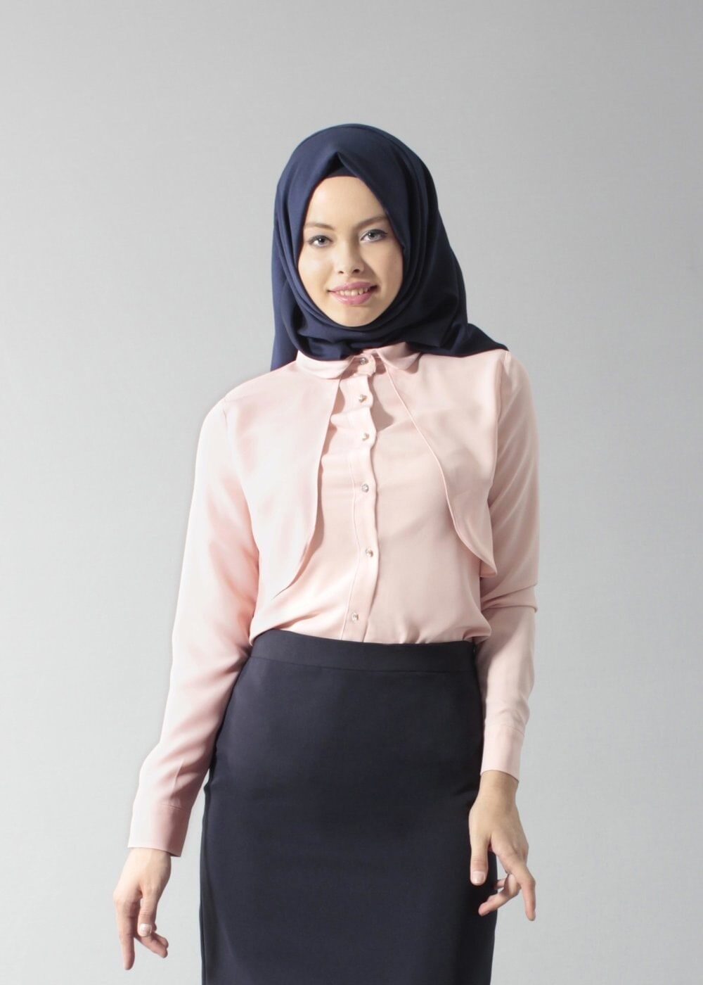 Tesettür giyim PUDRA T 4435 Criss Tesettür Bluz -Alv Fashion