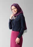 Tesettür giyim LACİVERT T 4435 Criss Tesettür Bluz -Alv Fashion