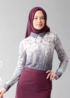 Tesettür giyim LACİVERT T 4509 Queen Bluz-Alv Fashion