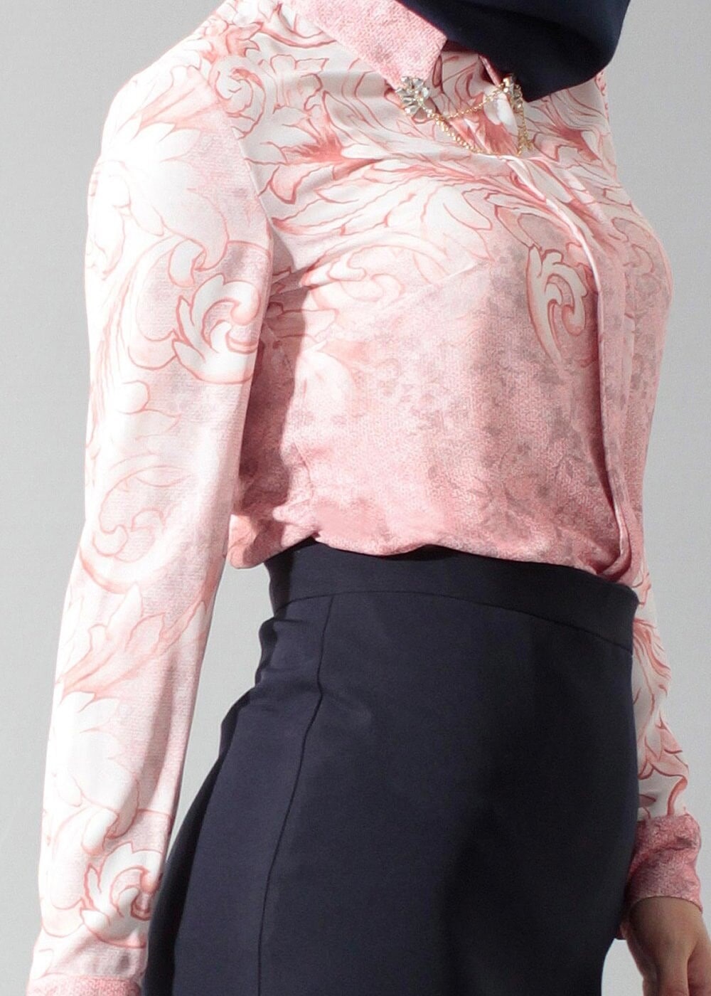 Tesettür giyim PUDRA T 4509 Queen Bluz-Alv Fashion