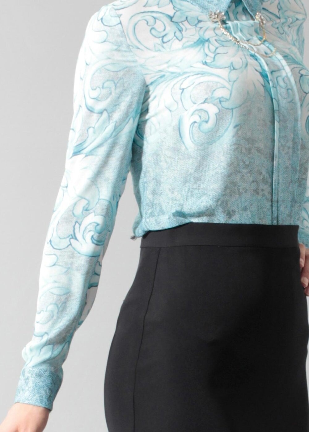 Tesettür giyim MAVİ T 4509 Queen Bluz-Alv Fashion