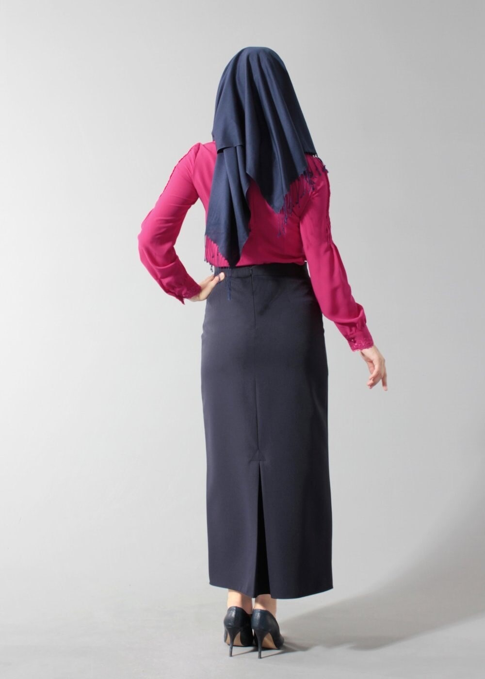 Tesettür giyim FUŞYA T 4397 New Loren Tesettür Bluz-Alv Fashion