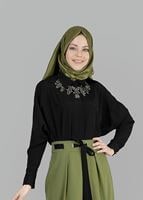 Tesettür giyim SİYAH T 4475 Caretta Bluz-Alv Fashion