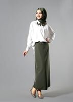 Tesettür giyim KREM T 4475 Caretta Bluz-Alv Fashion