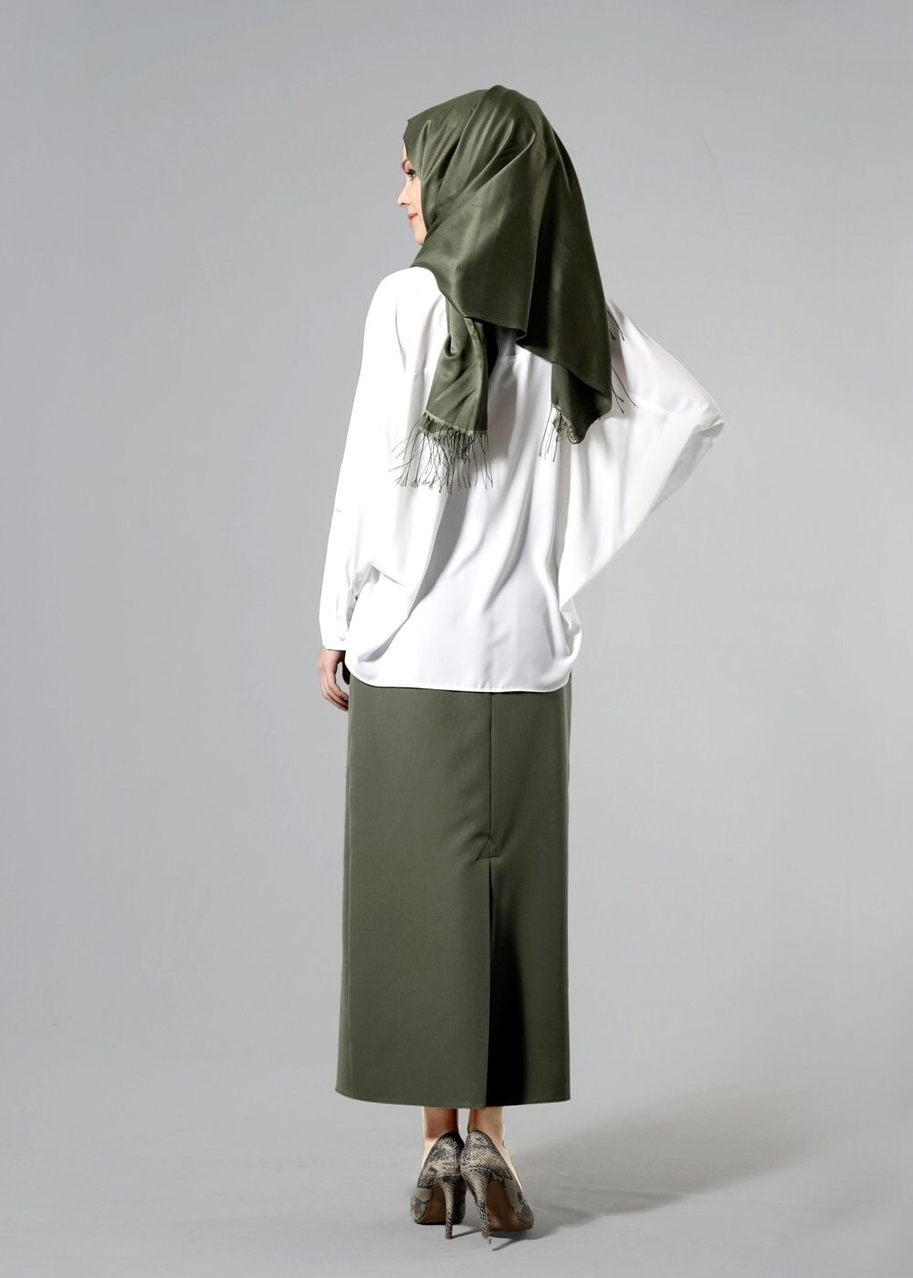 Tesettür giyim KREM T 4475 Caretta Bluz-Alv Fashion