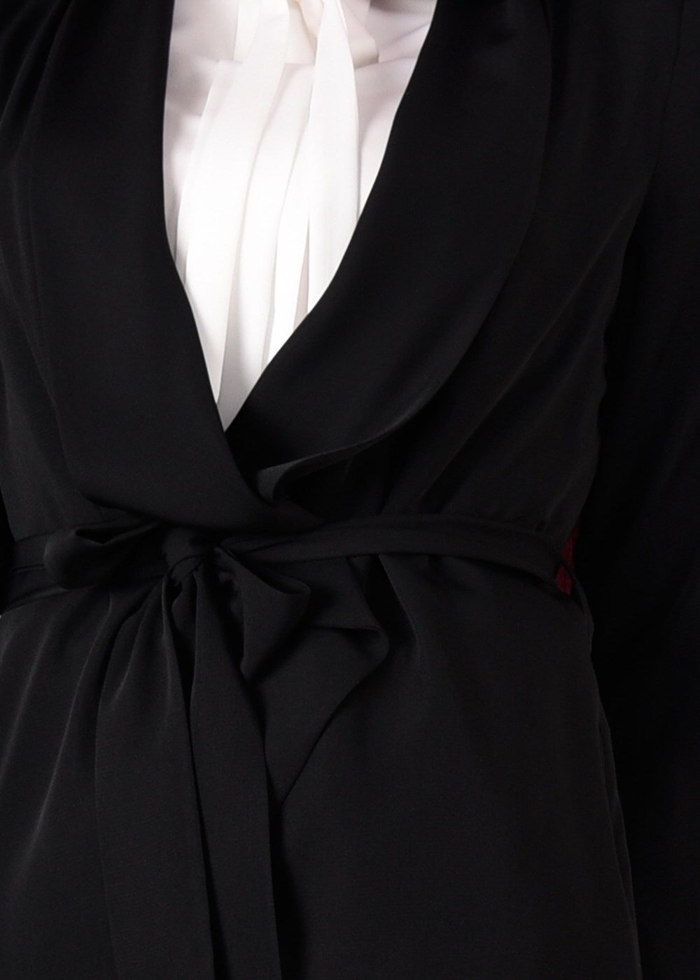 Tesettür giyim SİYAH BELİ KUŞAKLI CEKET 4615 