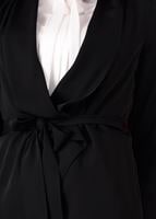 Tesettür giyim SİYAH BELİ KUŞAKLI CEKET 4615 