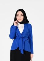 Tesettür giyim LACİVERT BELİ KUŞAKLI CEKET 4615 