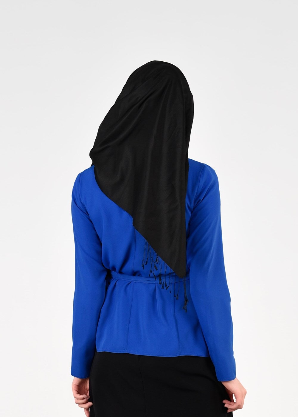 Tesettür giyim LACİVERT BELİ KUŞAKLI CEKET 4615 