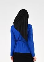 Tesettür giyim LACİVERT BELİ KUŞAKLI CEKET 4615 