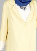 Tesettür giyim SARI T 4582 Nazenin Ceket-Alv Fashion