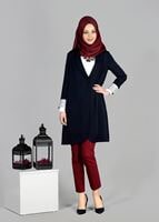Tesettür giyim LACİVERT T 4582 Nazenin Ceket-Alv Fashion