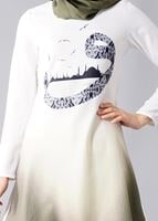 Vêtements hijab CRÈME T 610 Duay Vav Desenli Tunik