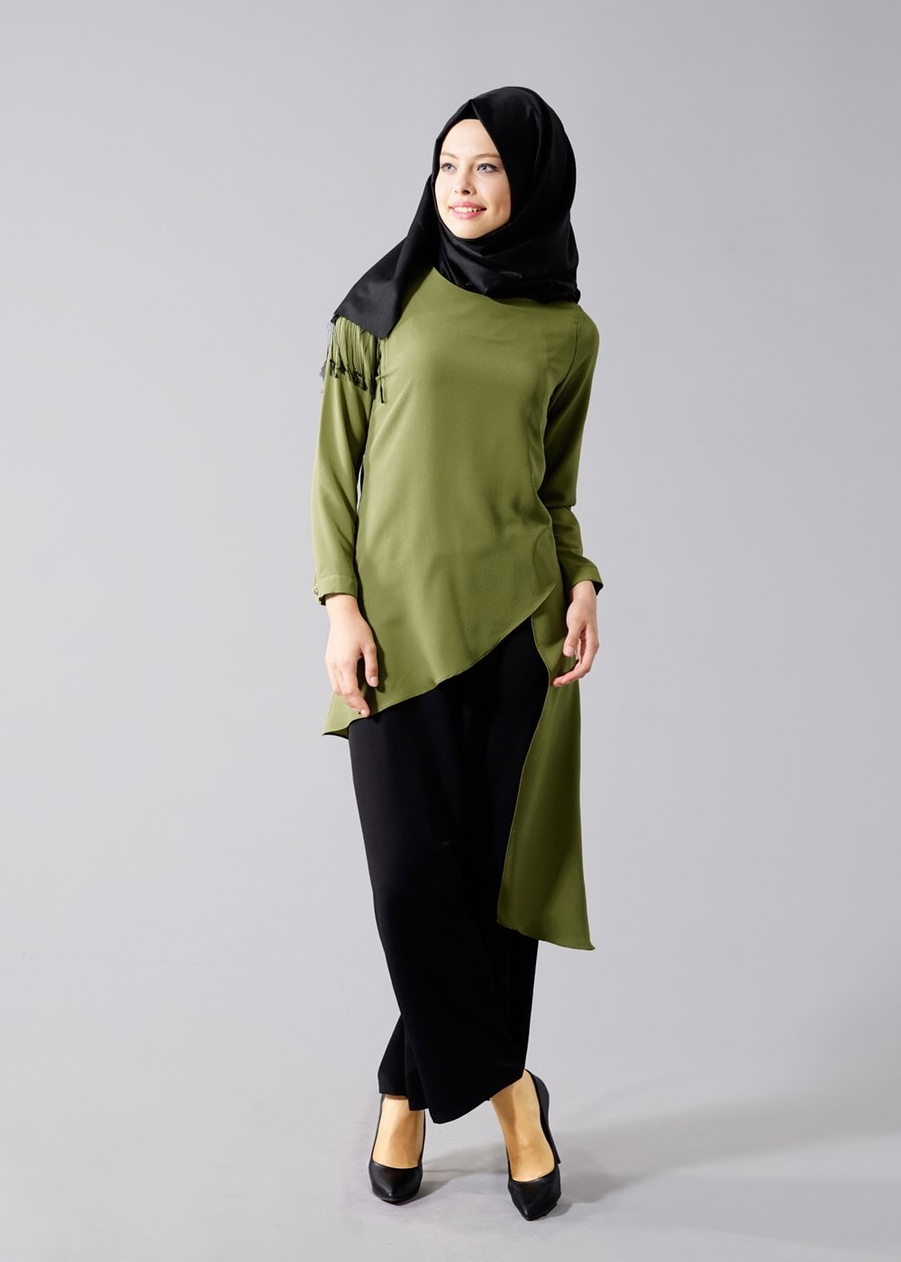 Vêtements hijab VERT T  T01 Duay 2′li Tulum Takım