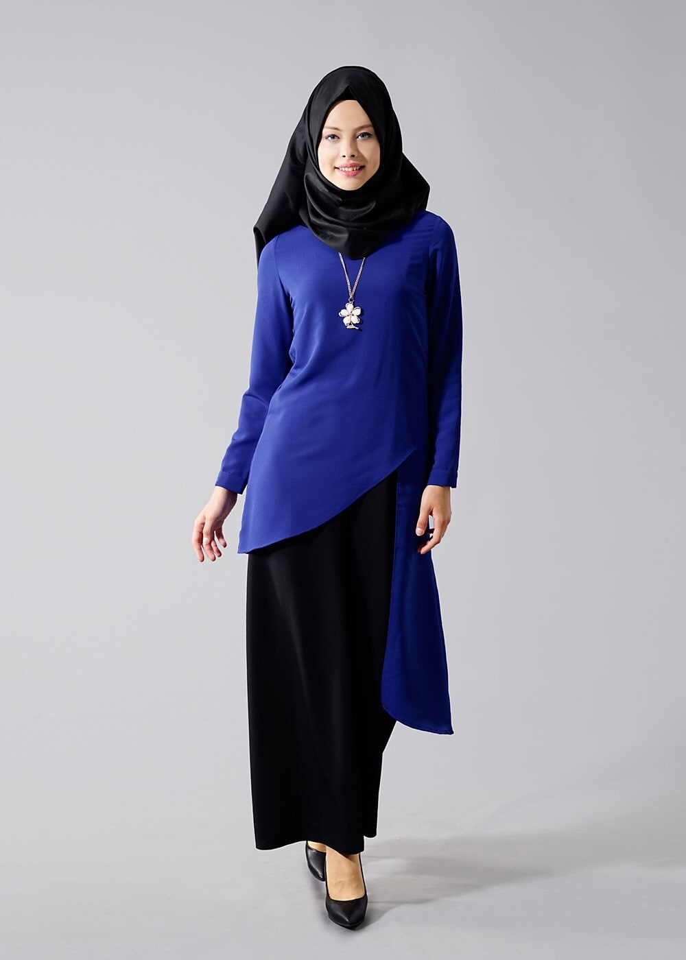 Vêtements hijab BLEU MARINE T  T01 Duay 2&prime;li Tulum Takım