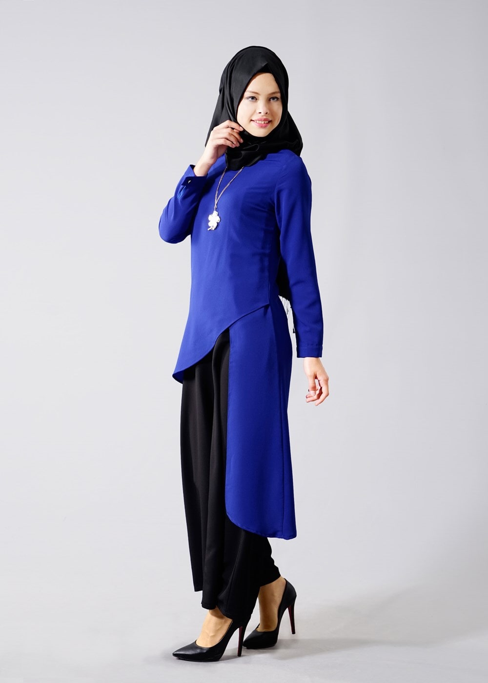 Vêtements hijab BLEU MARINE T  T01 Duay 2&prime;li Tulum Takım