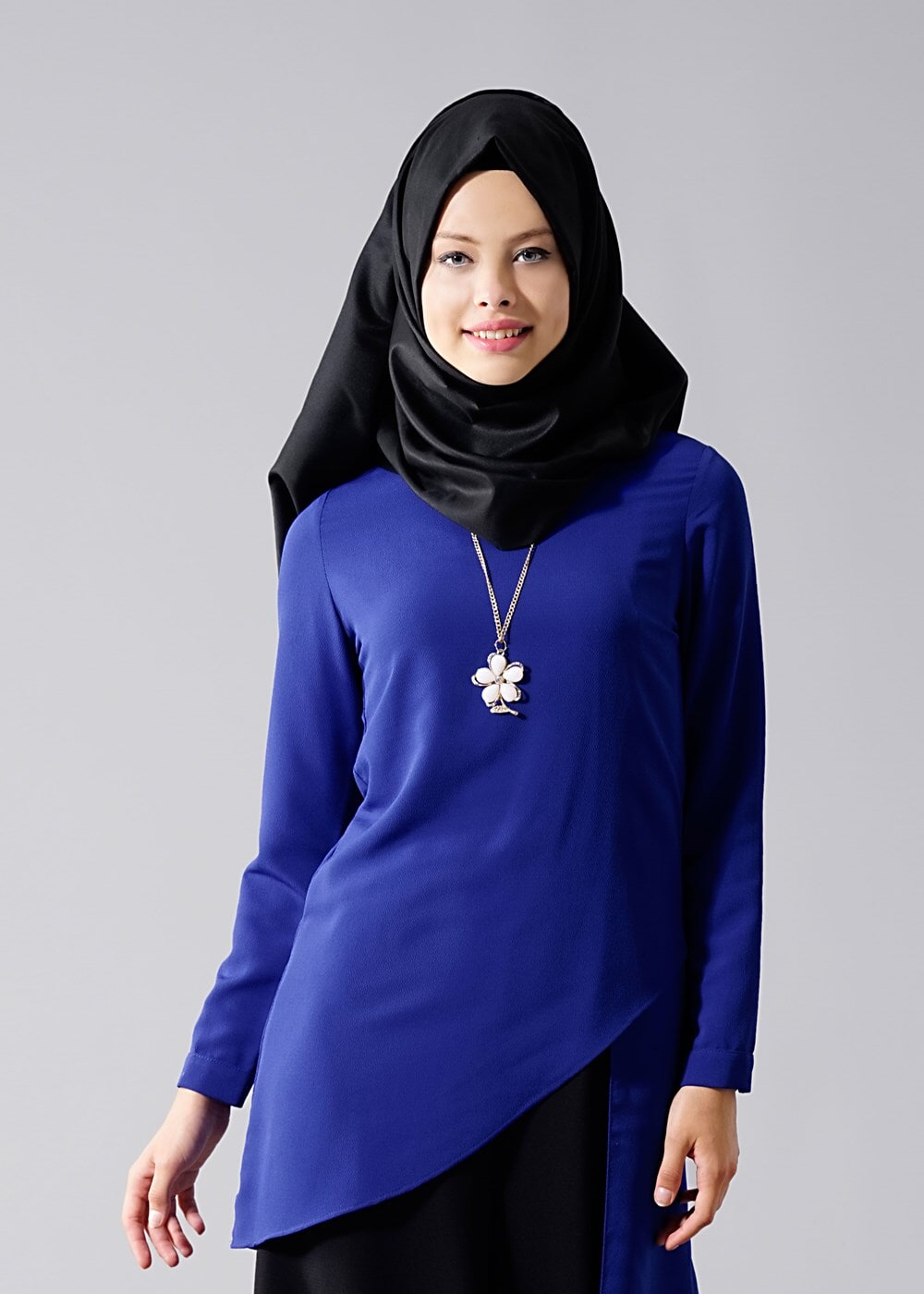 Vêtements hijab BLEU MARINE T  T01 Duay 2′li Tulum Takım