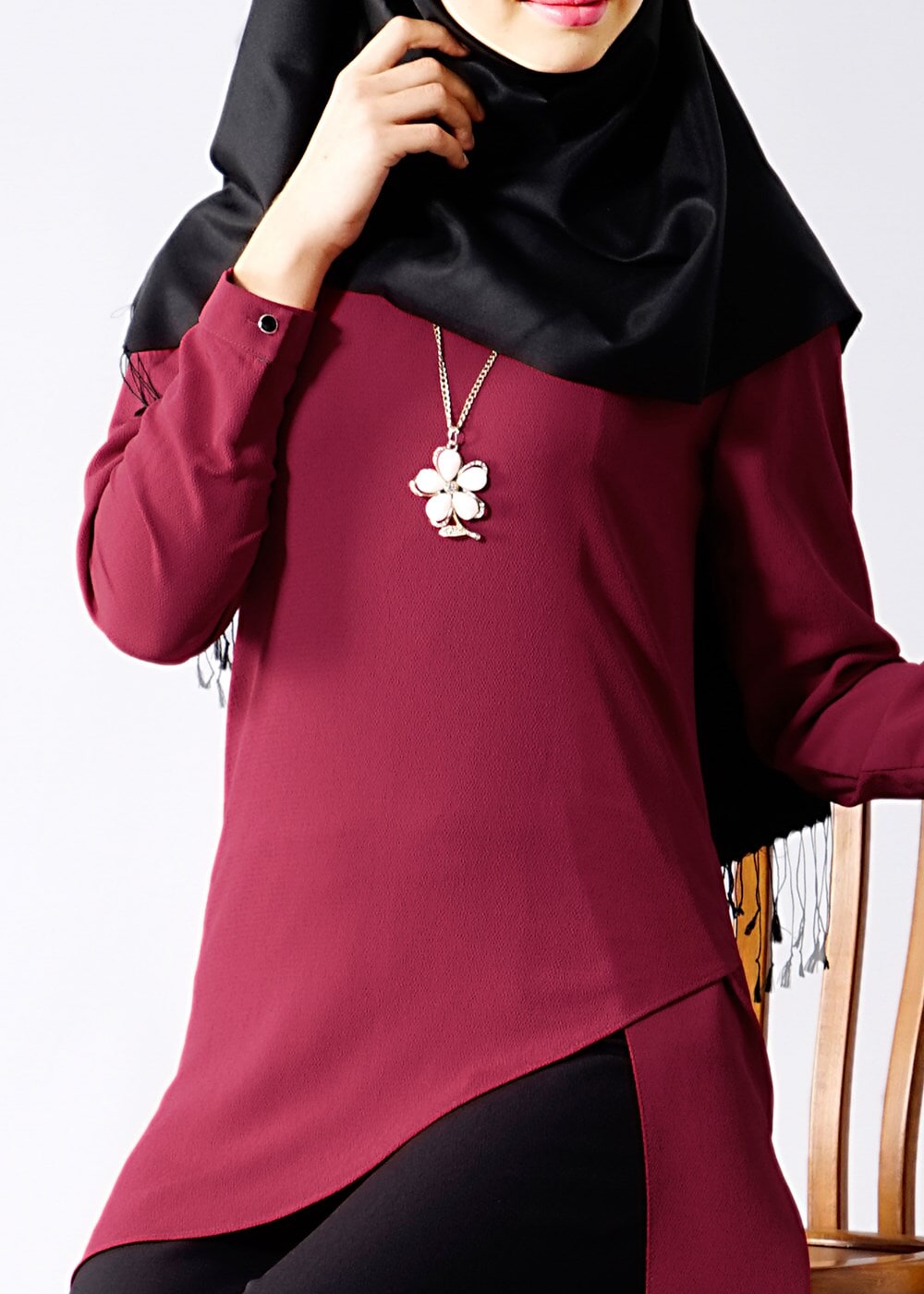 Vêtements hijab POURPRE T  T01 Duay 2′li Tulum Takım