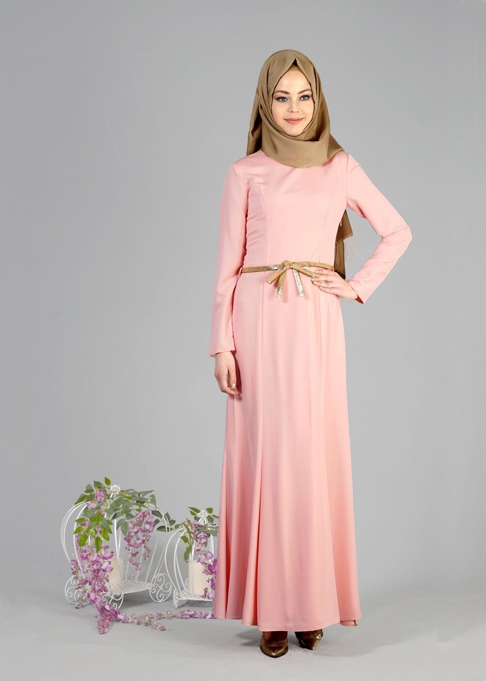 Hijab clothing POWDER T 4748 Nepal Tesettür Elbise-Alv Fashion