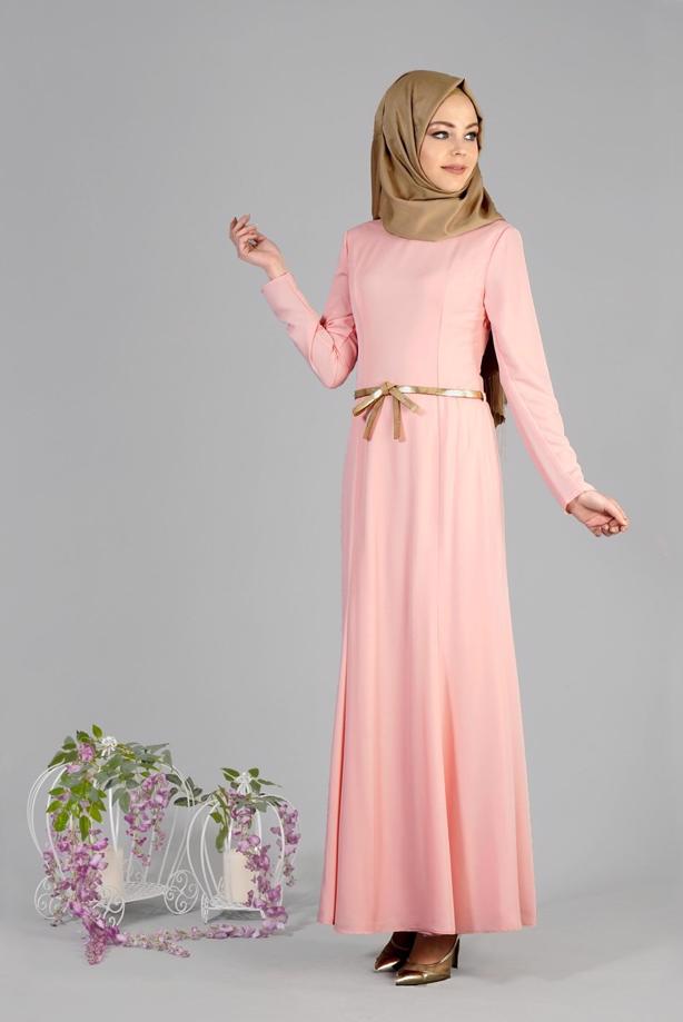 Vêtements hijab  T 4748 Nepal Tesettür Elbise-Alv Fashion - TRENDTESETTÜR