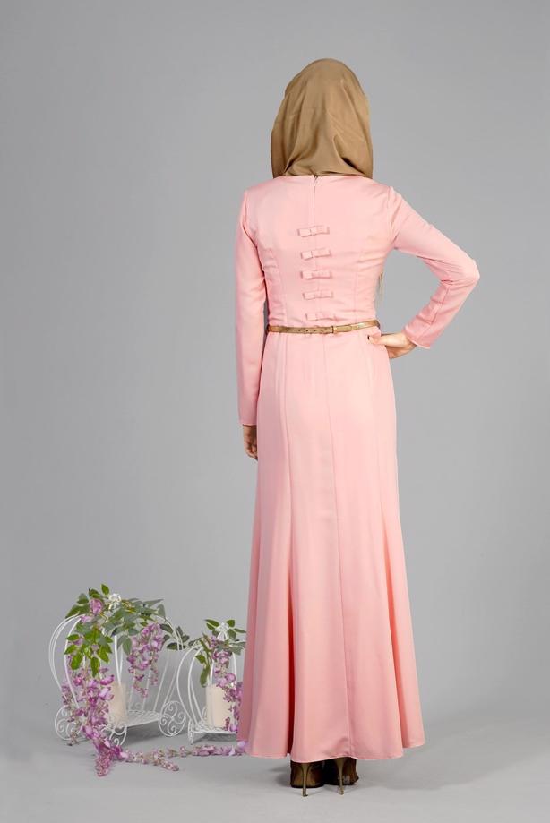 Vêtements hijab  T 4748 Nepal Tesettür Elbise-Alv Fashion - TRENDTESETTÜR