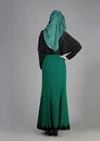 Tesettür giyim YEŞİL T 6702 Elite Tesettür Etek-Alv Fashion