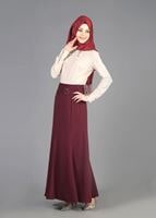 Tesettür giyim BORDO T 6707 Elite Tesettür Etek-Alv Fashion