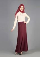 Tesettür giyim BORDO T 6707 Elite Tesettür Etek-Alv Fashion