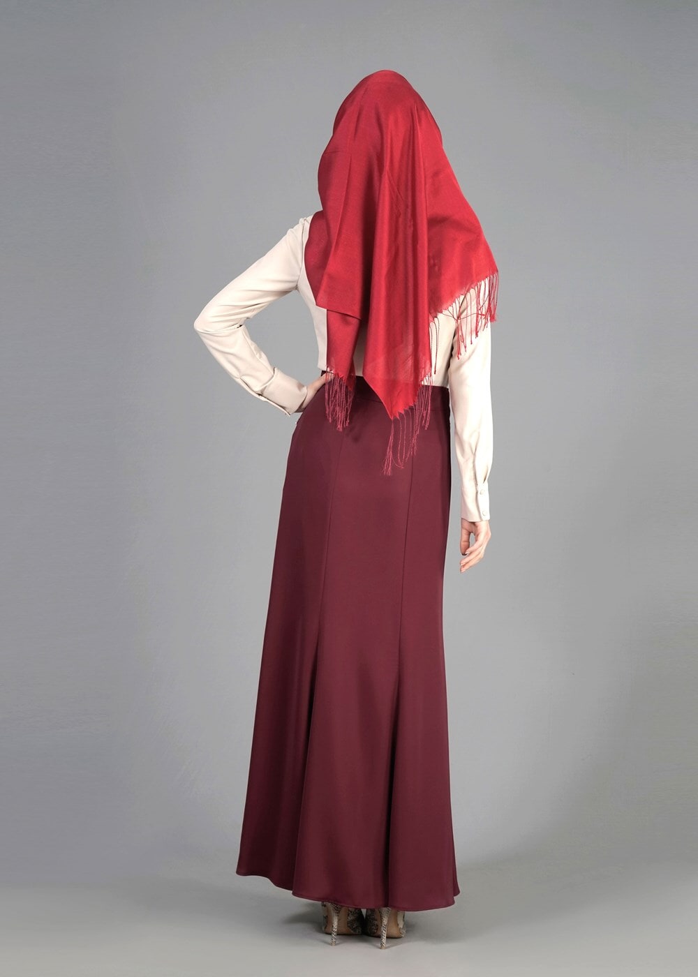 Tesettür giyim BORDO T 6707 Elite Tesettür Etek-Alv Fashion