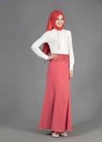 Tesettür giyim YEŞİL T 6707 Elite Tesettür Etek-Alv Fashion