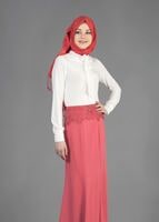 Tesettür giyim YEŞİL T 6707 Elite Tesettür Etek-Alv Fashion