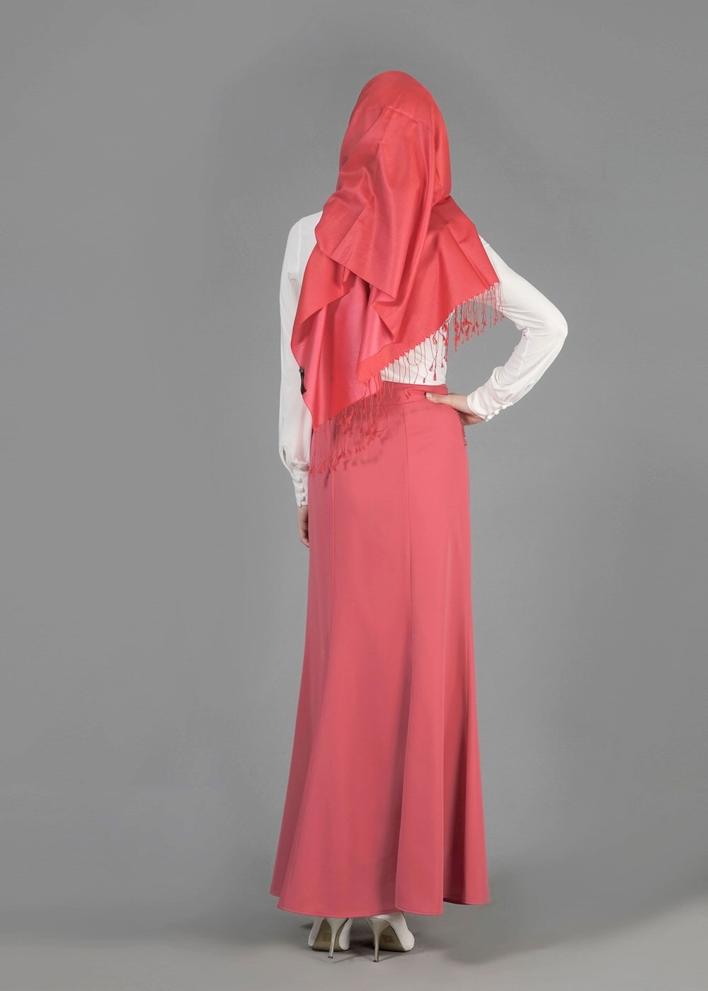 Tesettür giyim YEŞİL T 6707 Elite Tesettür Etek-Alv Fashion