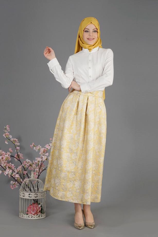 Vêtements hijab  T 6720 Jakar Tesettür Etek-Alv Fashion - TRENDTESETTÜR