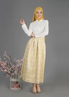 Hijab clothing YELLOW T 6720 Jakar Tesettür Etek-Alv Fashion
