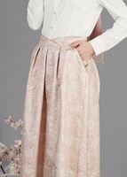 Tesettür giyim PEMBE T 6720 Jakar Tesettür Etek-Alv Fashion