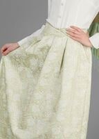 Tesettür giyim YEŞİL T 6720 Jakar Tesettür Etek-Alv Fashion