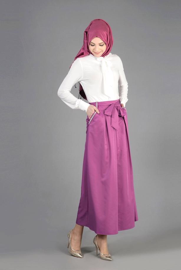 Vêtements hijab  T 6723 Seul Tesettür Etek-Alv Fashion - TRENDTESETTÜR