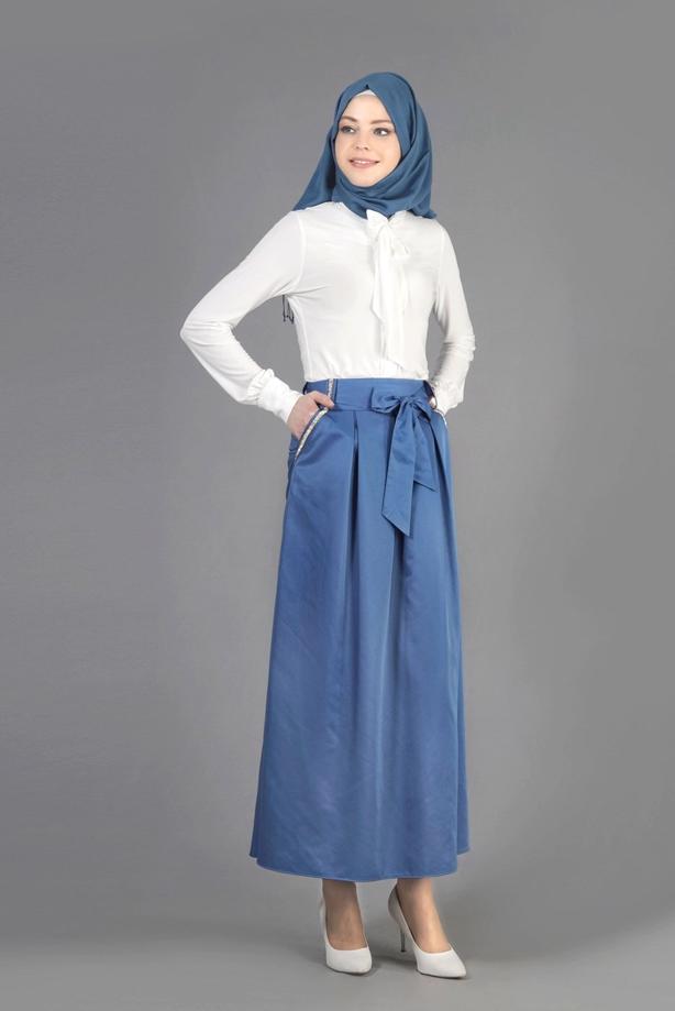 Hijab clothing  T 6723 Seul Tesettür Etek-Alv Fashion - TRENDTESETTÜR