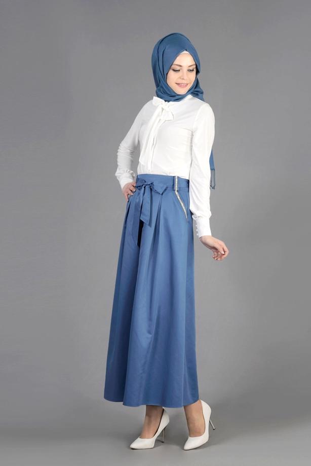 Hijab clothing  T 6723 Seul Tesettür Etek-Alv Fashion - TRENDTESETTÜR