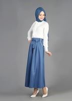 Tesettür giyim LACİVERT T 6723 Seul Tesettür Etek-Alv Fashion